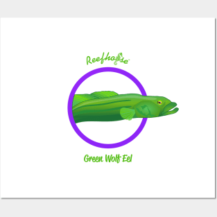 Green Wolf Eel Posters and Art